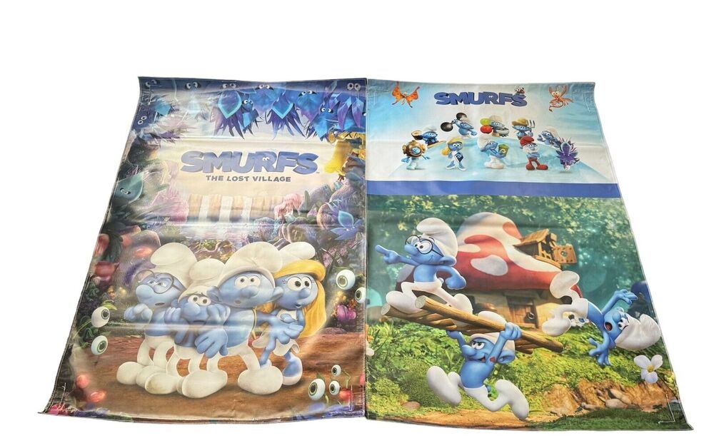 The Smurfs The Lost Village Party Banners For Jumpers Bounce House Lot Of 2